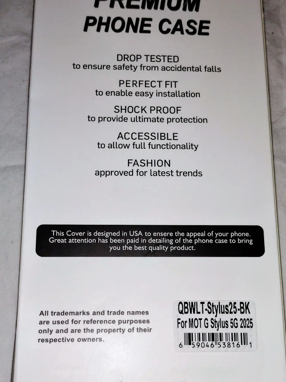 Premium Motorola 2025 Stylus 5G Phone Case Black Wallet - Brand New!